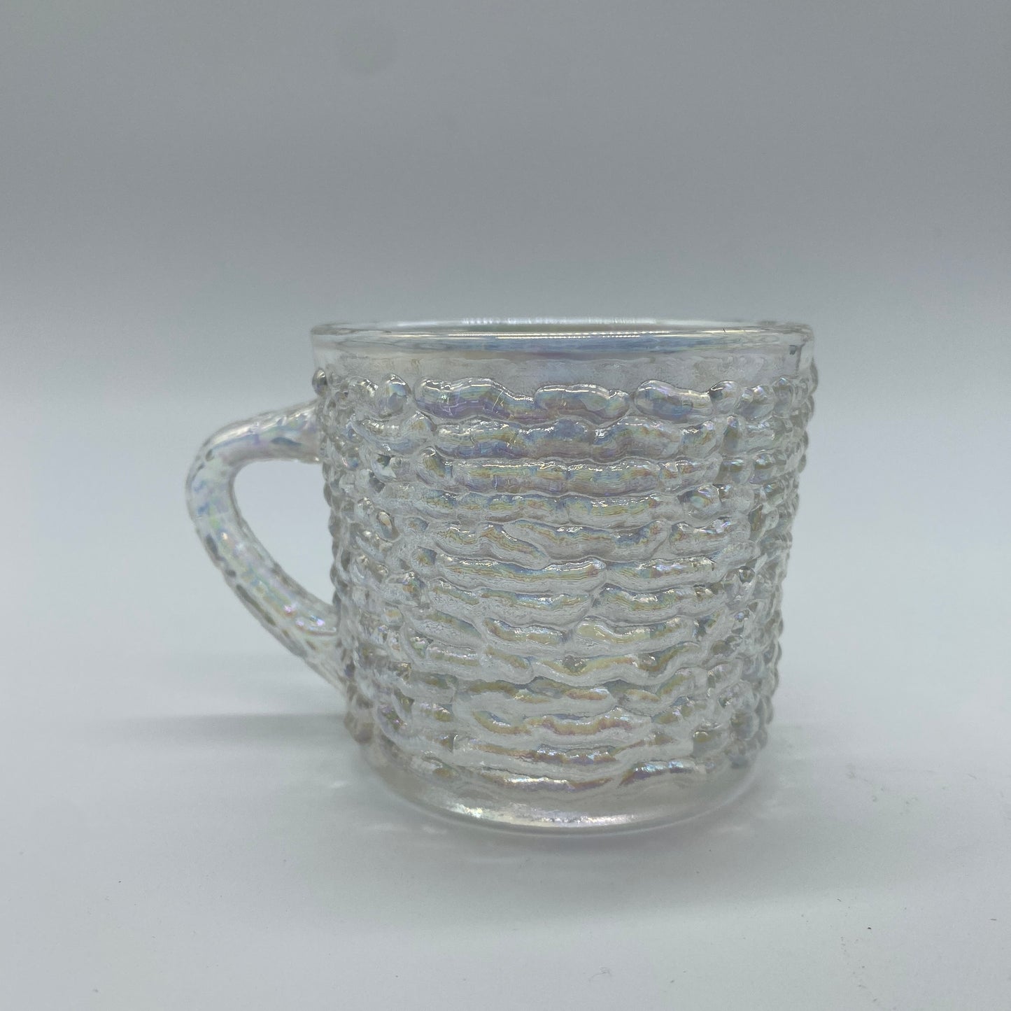 Iridescent Rippled Glass Mug